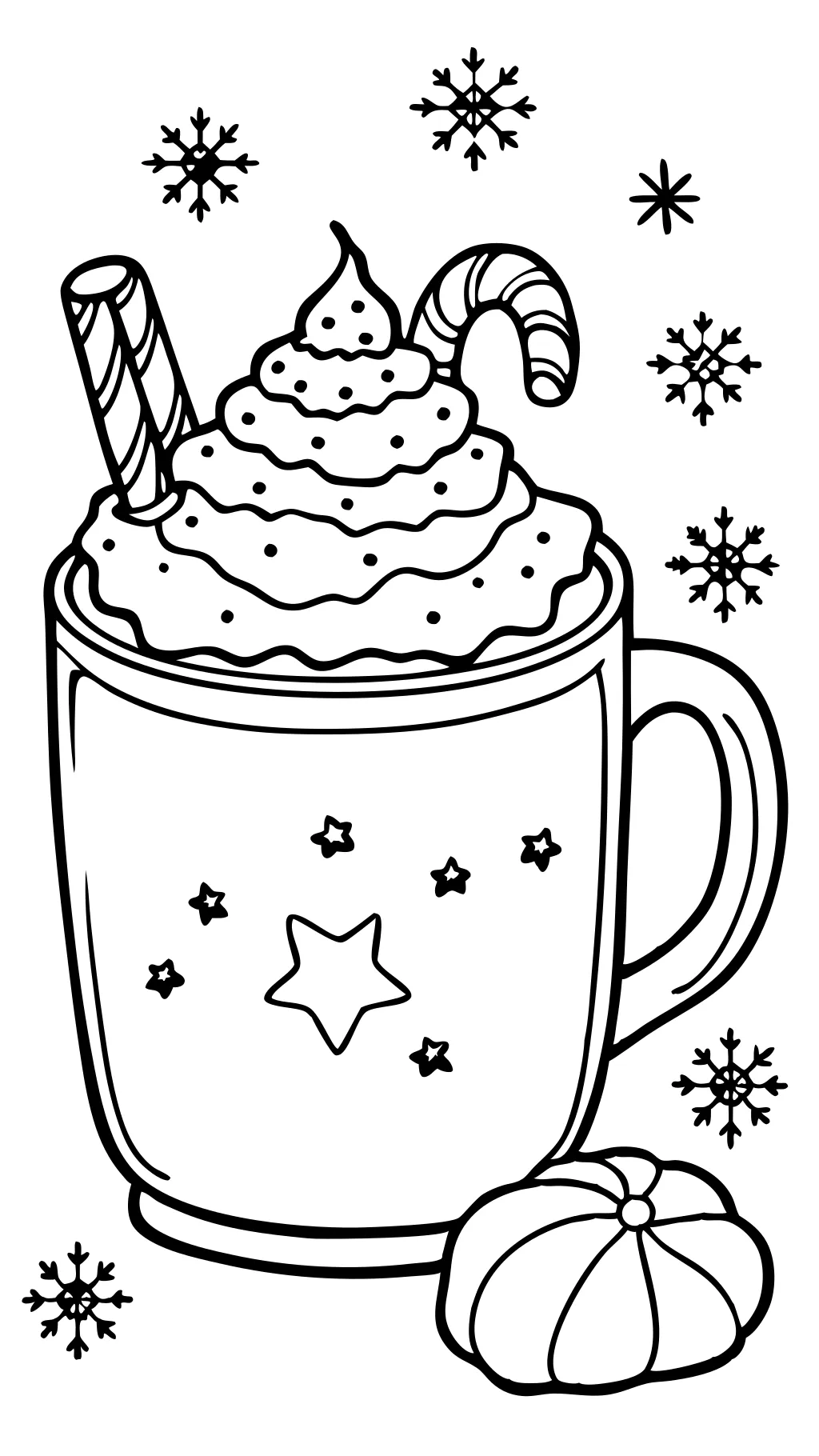 hot chocolate coloring page